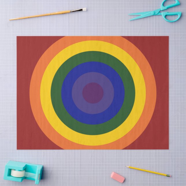 Rainbow Bullseye Tissue Paper (Craft)