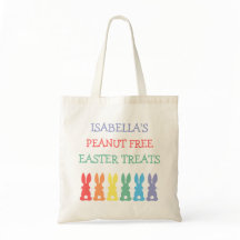 Rainbow Bunnies Food Allergy Personalized Easter
