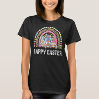 Rainbow Bunny Gnome Rabbit Eggs Hunting Happy East