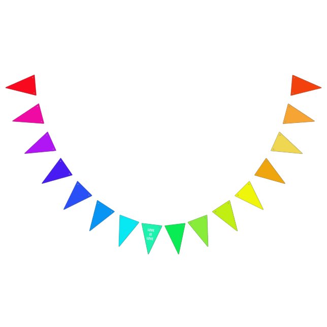 Rainbow Bunting | You Customize Text | LOVE Bunting Flags (All)