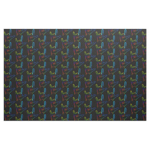 Rainbow Burst ASL I Love You Patterned Fabric
