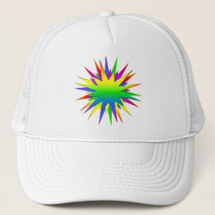 Rainbow Burst hat - choose colour