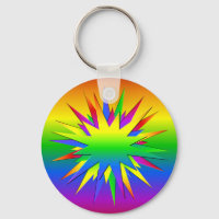 Rainbow Burst key chain