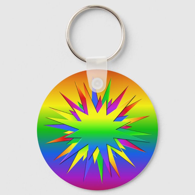 Rainbow Burst key chain (Front)