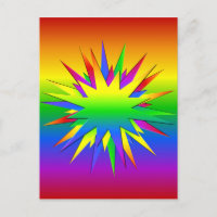Rainbow Burst postcard, customize