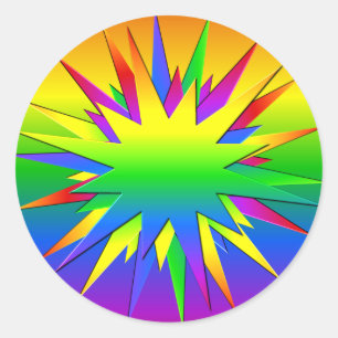 Rainbow Burst stickers