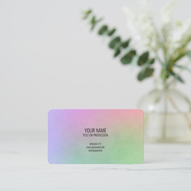 Rainbow Business Cards, Custom Personalized Logo Card (Standing Front)