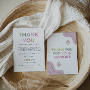 Rainbow Business Thank You Card, Card