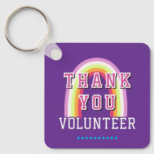 Rainbow Business Volunteer Purple Keychain