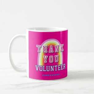 Rainbow Business Volunteer Thank You Hot Pink Coffee Mug