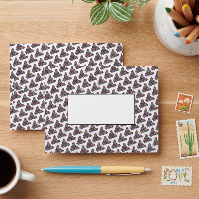 Rainbow Butterfly - A2 Envelope (Desk)