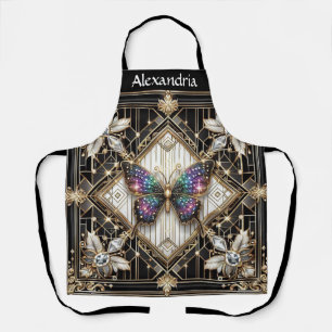 Rainbow Butterfly Art Deco Art Nouveau Apron