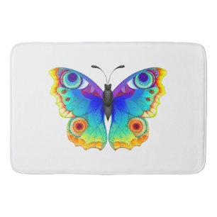 Rainbow butterfly  bath mat