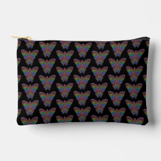 Rainbow Butterfly (black) - Accessories Pouch
