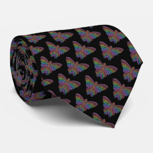 Rainbow Butterfly (black) - Tie