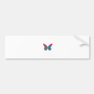 Rainbow butterfly bumper sticker
