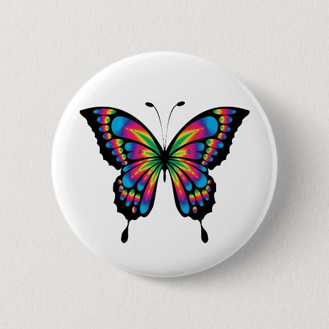 rainbow butterfly button (Front)