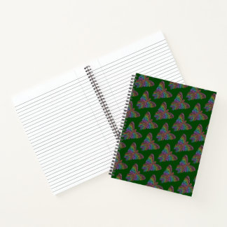 Rainbow Butterfly (dark green) - Notebook