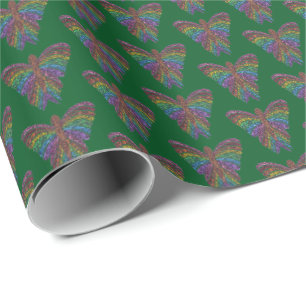 Rainbow Butterfly (green) - Wrapping Paper
