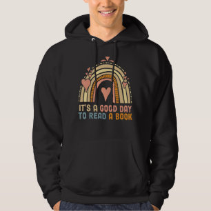 Rainbow Butterfly Groovy It's A Good Day To Read A Hoodie