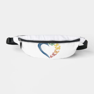 Rainbow Butterfly Heart Vintage Engraving Design_1 Fanny Pack