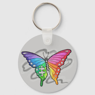 Rainbow Butterfly Keychain