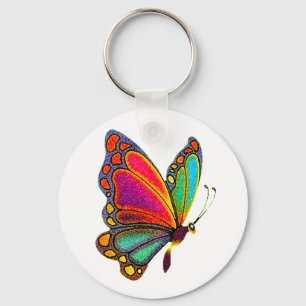 Rainbow Butterfly Keychain