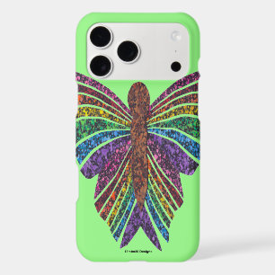 Rainbow Butterfly (light green) - iPhone Case