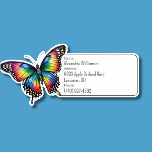 Rainbow Butterfly Luggage ID 