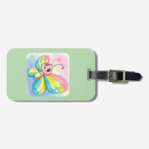 Rainbow Butterfly Luggage Tag