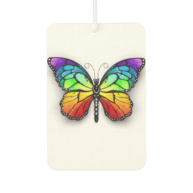 Rainbow butterfly Monarch Air Freshener (Front)