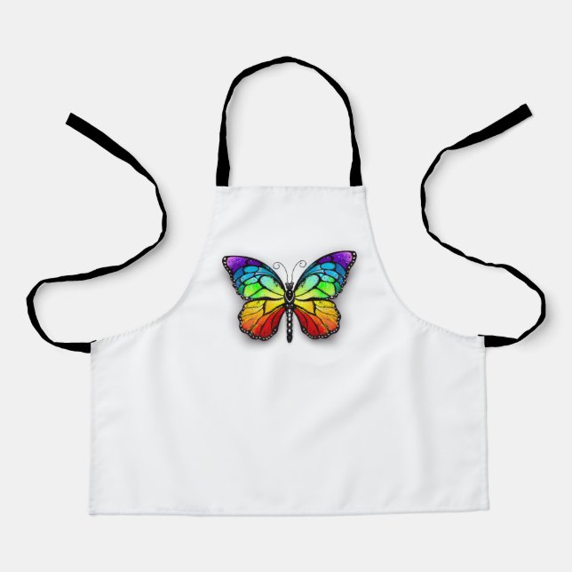 Rainbow butterfly Monarch Apron (Front)