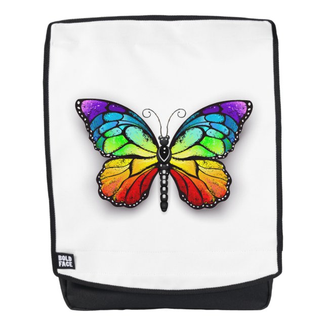 Rainbow butterfly Monarch Backpack (Front)