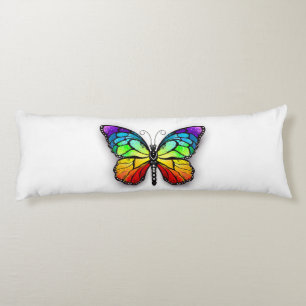 Rainbow butterfly Monarch Body Pillow