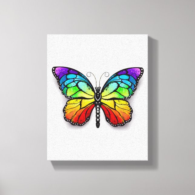 Rainbow butterfly Monarch Canvas Print (Front)
