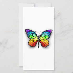 Rainbow butterfly Monarch Card