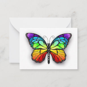 Rainbow butterfly Monarch Card