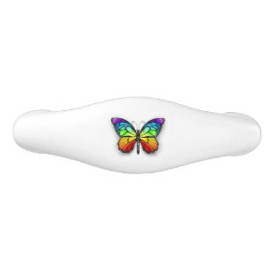 Rainbow butterfly Monarch Ceramic Drawer Pull