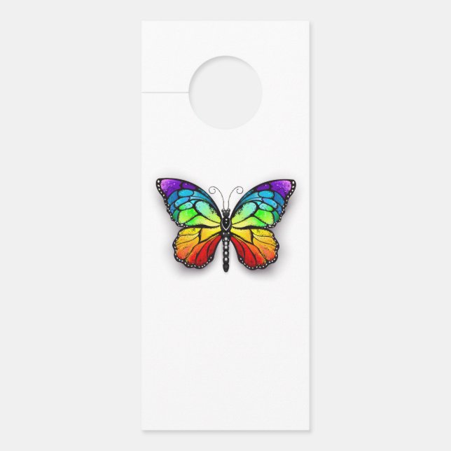 Rainbow butterfly Monarch Door Hanger (Front)