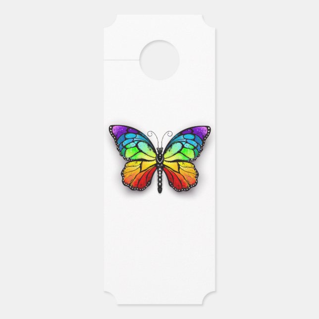 Rainbow butterfly Monarch Door Hanger (Front)