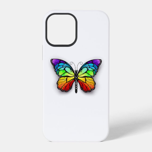 Rainbow butterfly Monarch iPhone Case (Back)