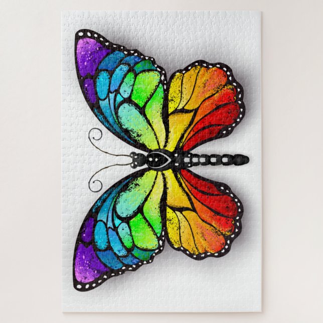 Rainbow butterfly Monarch Jigsaw Puzzle (Vertical)