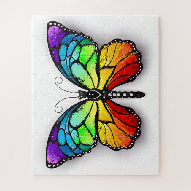 Rainbow butterfly Monarch Jigsaw Puzzle (Vertical)
