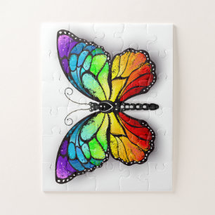 Rainbow butterfly Monarch Jigsaw Puzzle