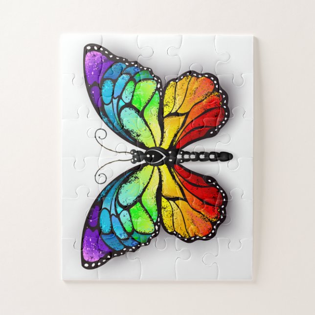 Rainbow butterfly Monarch Jigsaw Puzzle (Vertical)