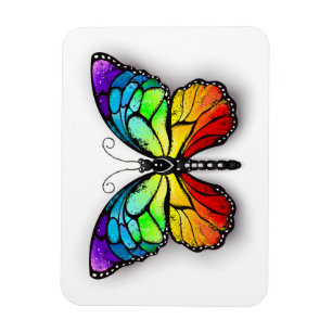 Rainbow butterfly Monarch Magnet