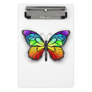 Rainbow butterfly Monarch Mini Clipboard