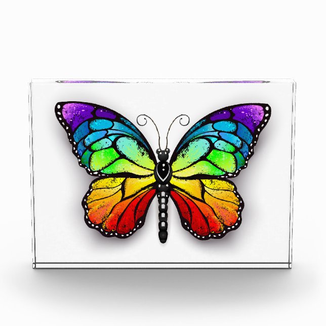 Rainbow butterfly Monarch Photo Block (Front)