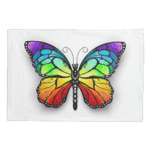 Rainbow butterfly Monarch Pillowcase