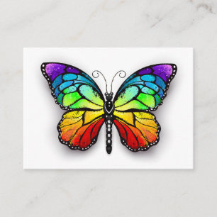 Rainbow butterfly Monarch Place Card